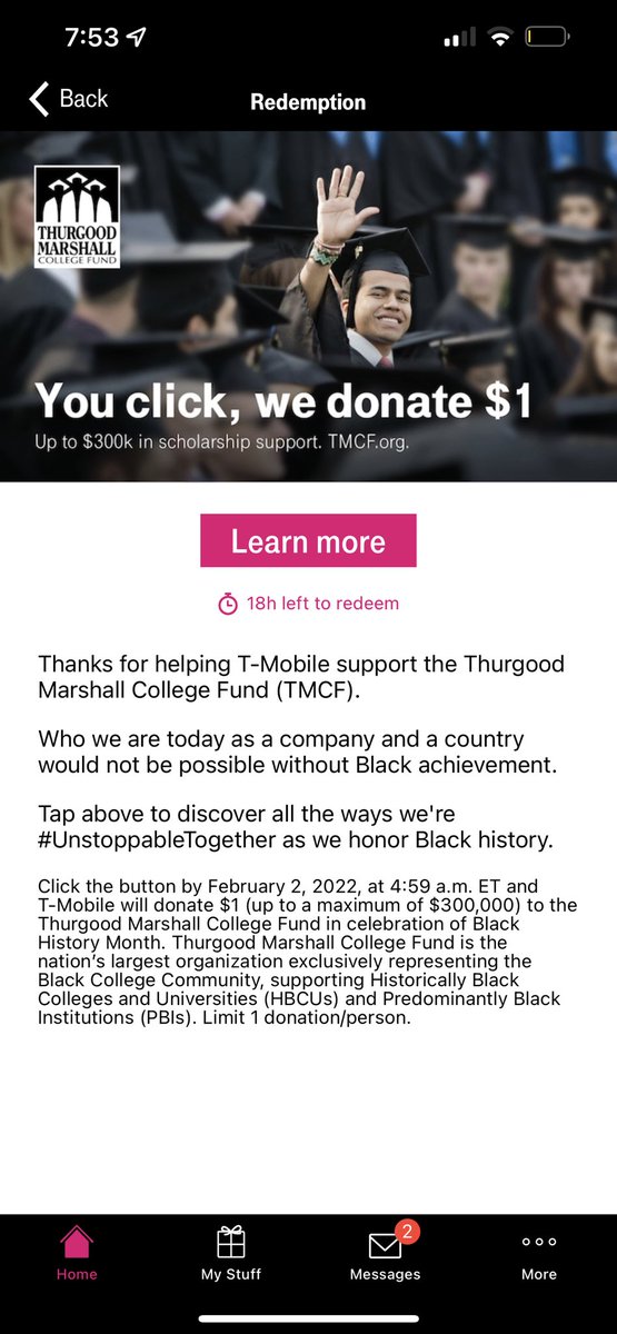 Donate that money. ⁦<a href="/TMobile/">T-Mobile</a>⁩ #TMobileTuesdays