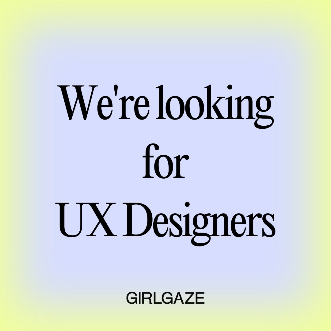 📣 Calling all UX Designers! We have several jobs available for you on the Girlgaze Network and we need your help💡

Tag your favorite #UX #designers to encourage them to apply to join our #Network for women and non-binary #creatives ⬇️

Visit Girlgaze.com