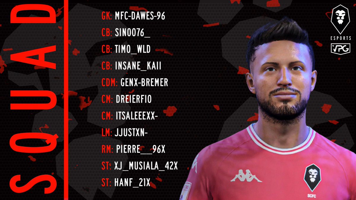 SCFCeSports's tweet photo. 👥 Our squad for tonight’s @OfficialVPG 

🆚 @Saf_proclub 🏴󠁧󠁢󠁥󠁮󠁧󠁿 
🆚 @E4SeSports 🏴󠁧󠁢󠁥󠁮󠁧󠁿 
🆚 @scfarense_pc 🇪🇺
🆚 @Saf_proclub 🇪🇺

#WeAreSalford #FIFA22 https://t.co/KgmSk9Iix3