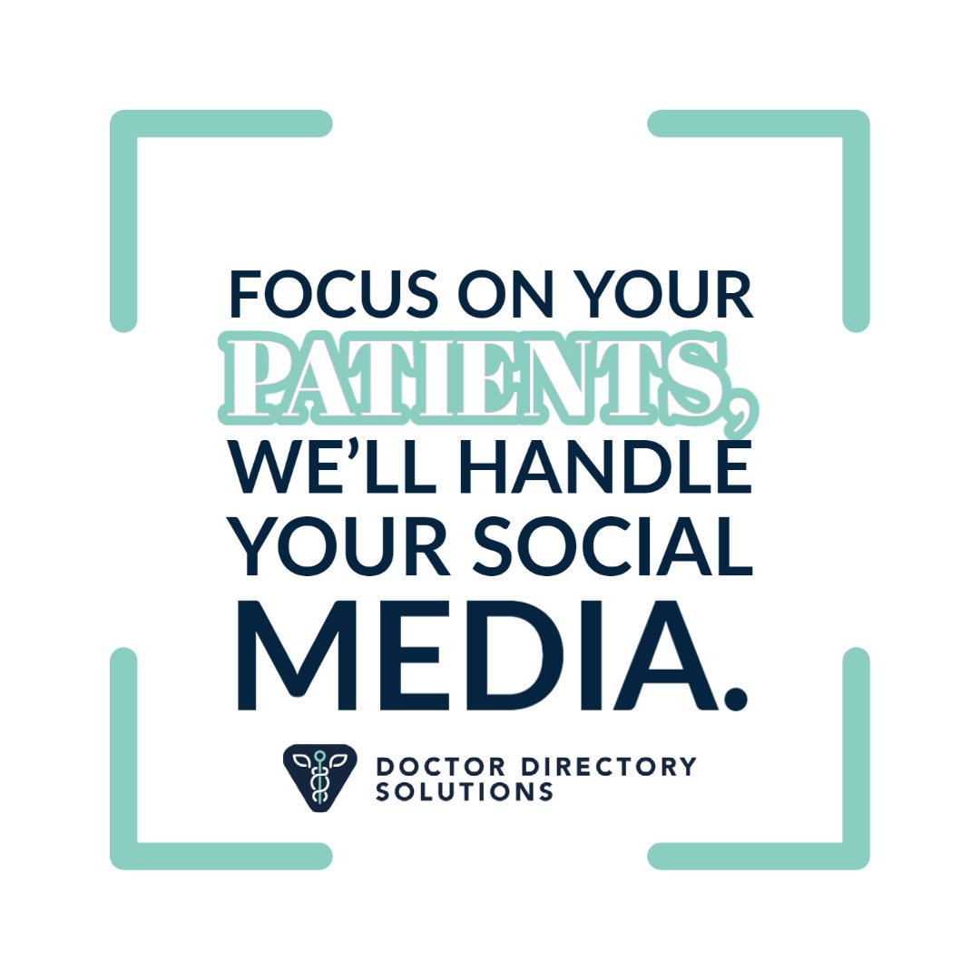 DoctorDirect_'s tweet image. Spend more time on quality care and less time on social media.  Call Doctor Directory Solutions today to learn more at 205-769-3400!

#Doctordirectorysolutions #doctor #healthcaremarketing  #physicans #doctors