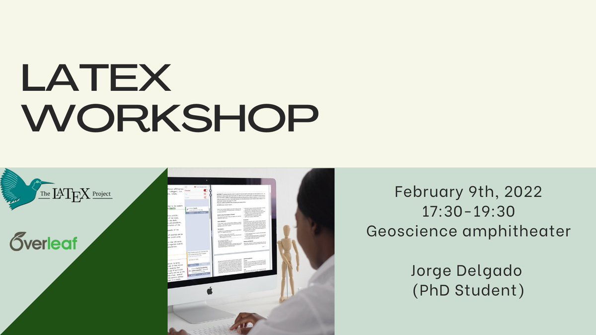 In trouble with writing? Next wednesday, February 9th @ 5.30 pm, Jorge Delgado (PhD student, dfis-UA) will give a hands-on workshop about LaTeX/Overleaf!
If you want to register for this workshop, please find all the information in your email!
#cadciceco