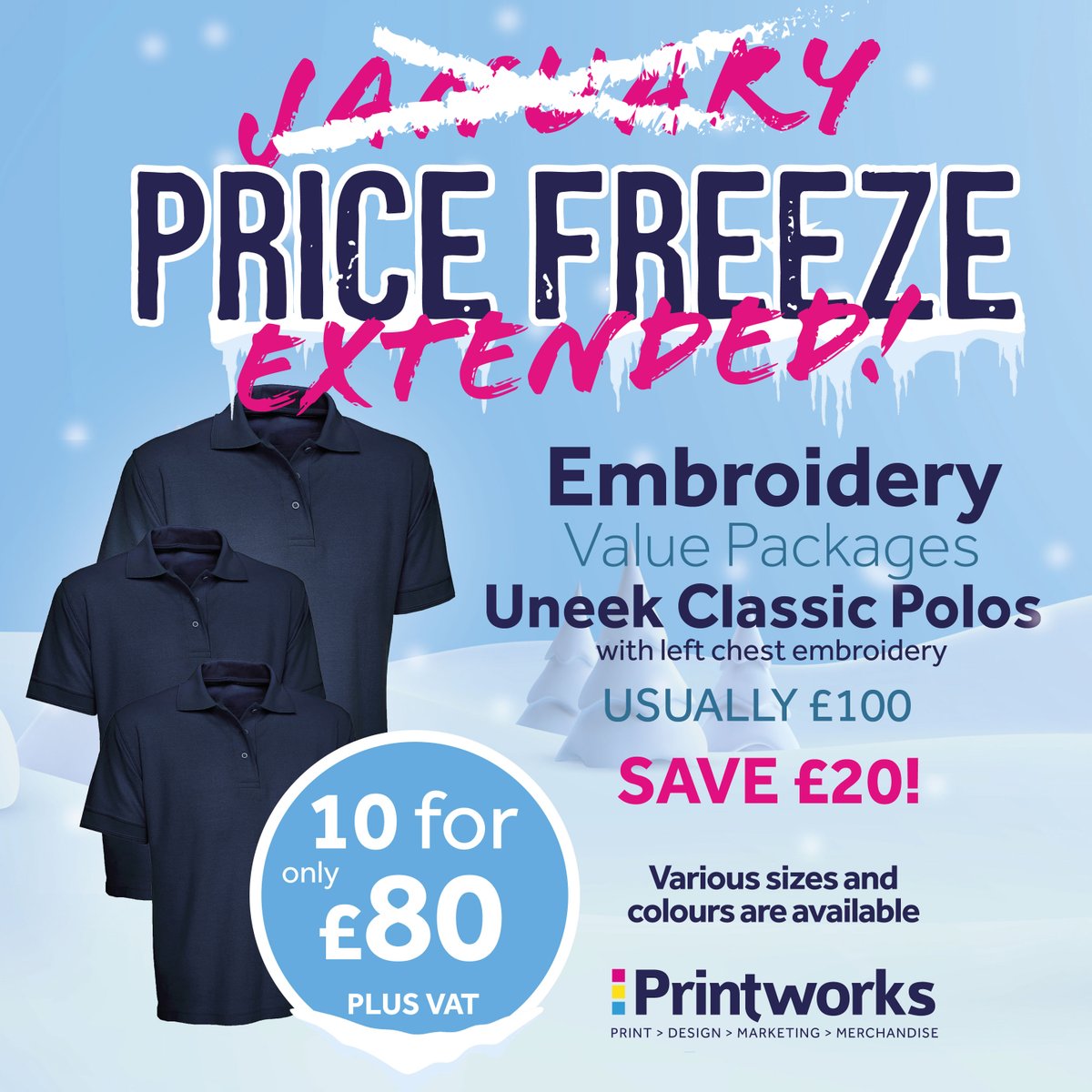 Our price freeze has been EXTENDED 

We're keeping our top products and packages at their current prices for a little while longer!

Business, events, wedding or occasions, we help with it all👇

☎️  01244 313 337
✉️  info@printworkschester.com
🏰  Commonhall St, Chester CH1 2BJ