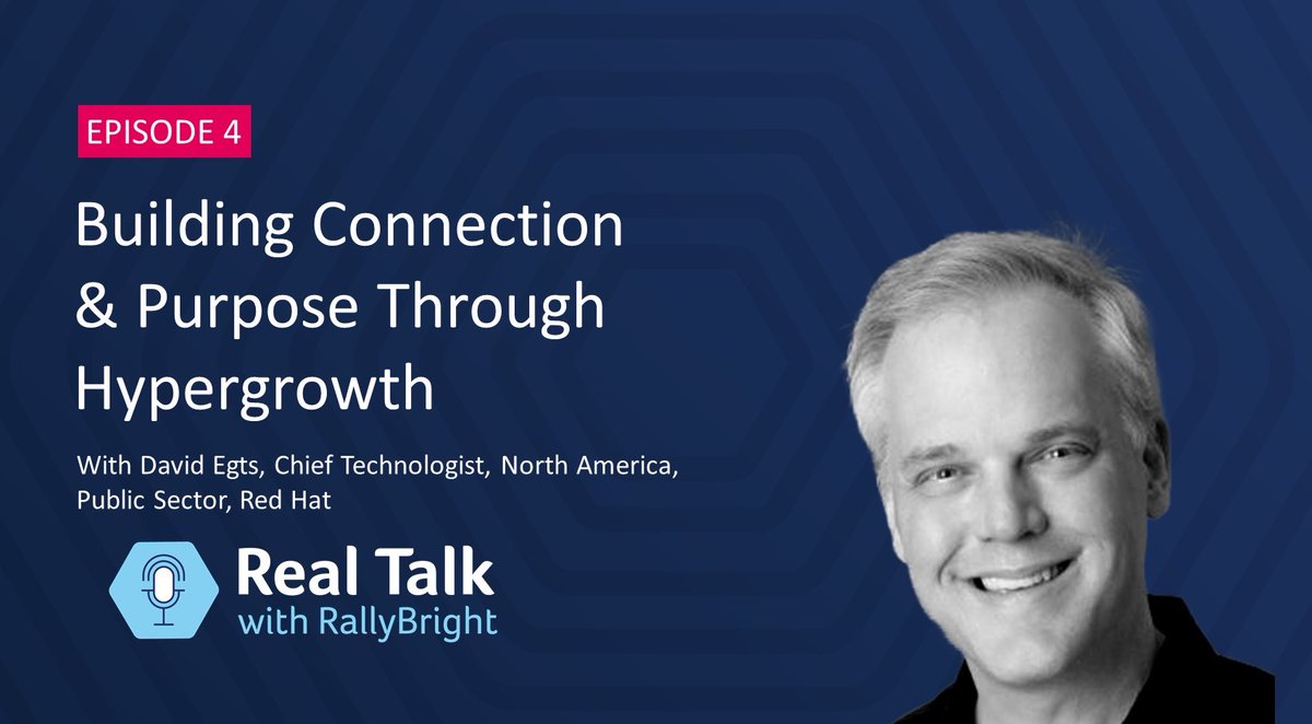 RallyBright's tweet photo. Ep 4 of the Real Talk With RallyBright podcast is now live! 🎉 In this ep, host Sharon down with David Egts, who shares his experiences through multiple acquisitions and significant growth over the past 15 years as a tech leader at Red Hat. Listen here: https://t.co/20xIPM9UFb https://t.co/tB9ZaCYynk