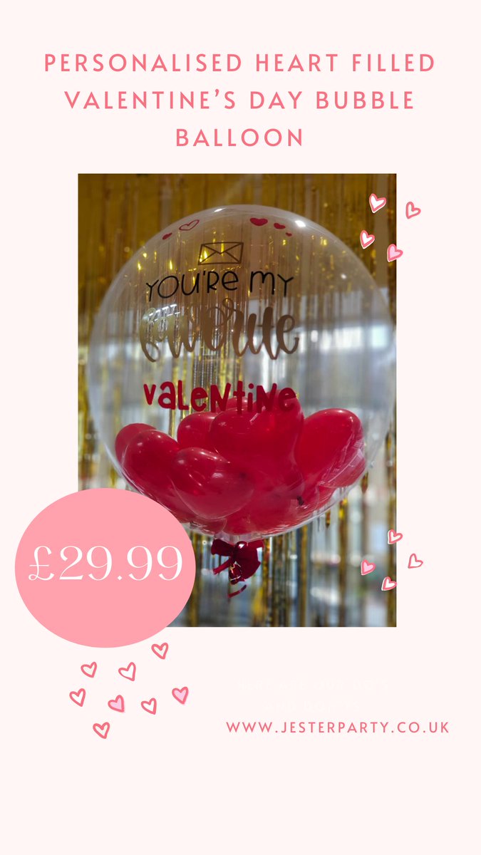 ShopEpsom's tweet photo. Personalise a heart filled bubble balloon to gift to someone this Valentine's Day. ❤️

https://t.co/vybvNQQBBj

#valentines #valentinesday #valentinespresent #valentinesgift #vday #heartballoons #customballoons #personalisedballoons #personalisedvalentinesgift #happyvalentinesday https://t.co/L2kMtMxnKk