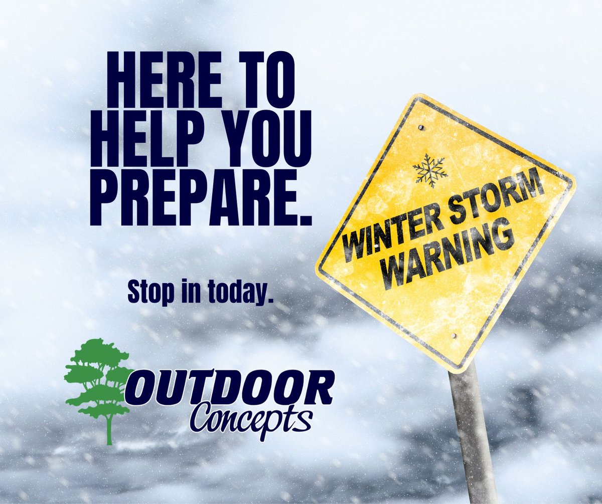 OCIbluffton's tweet photo. Winter storm Landon is almost here. We still have:
• 50lb bags of rock salt
• 50lb bags of Morton sidewalk salt
• Orange reflective driveway markers in 1/4" and 5/16"
• Blue reflective driveway markers in 5/16"

Stop in before 5 pm today to stock up. https://t.co/giiBUkpCMw