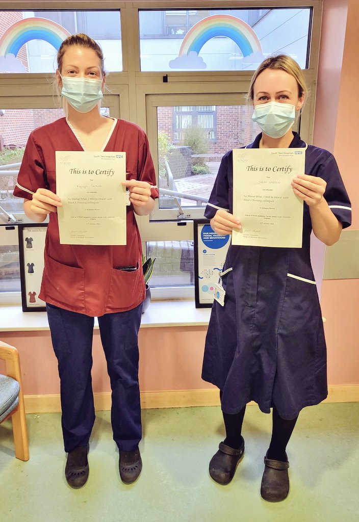 CCI_JCUH's tweet photo. Two colleagues from CCI are proud to have attended #STRIVE @SouthTeesMedEd Schwartz Round "No Matter What, I Will Be Heard" held by @3JCUH on 31/01/22 https://t.co/Oi2ddTjR8H