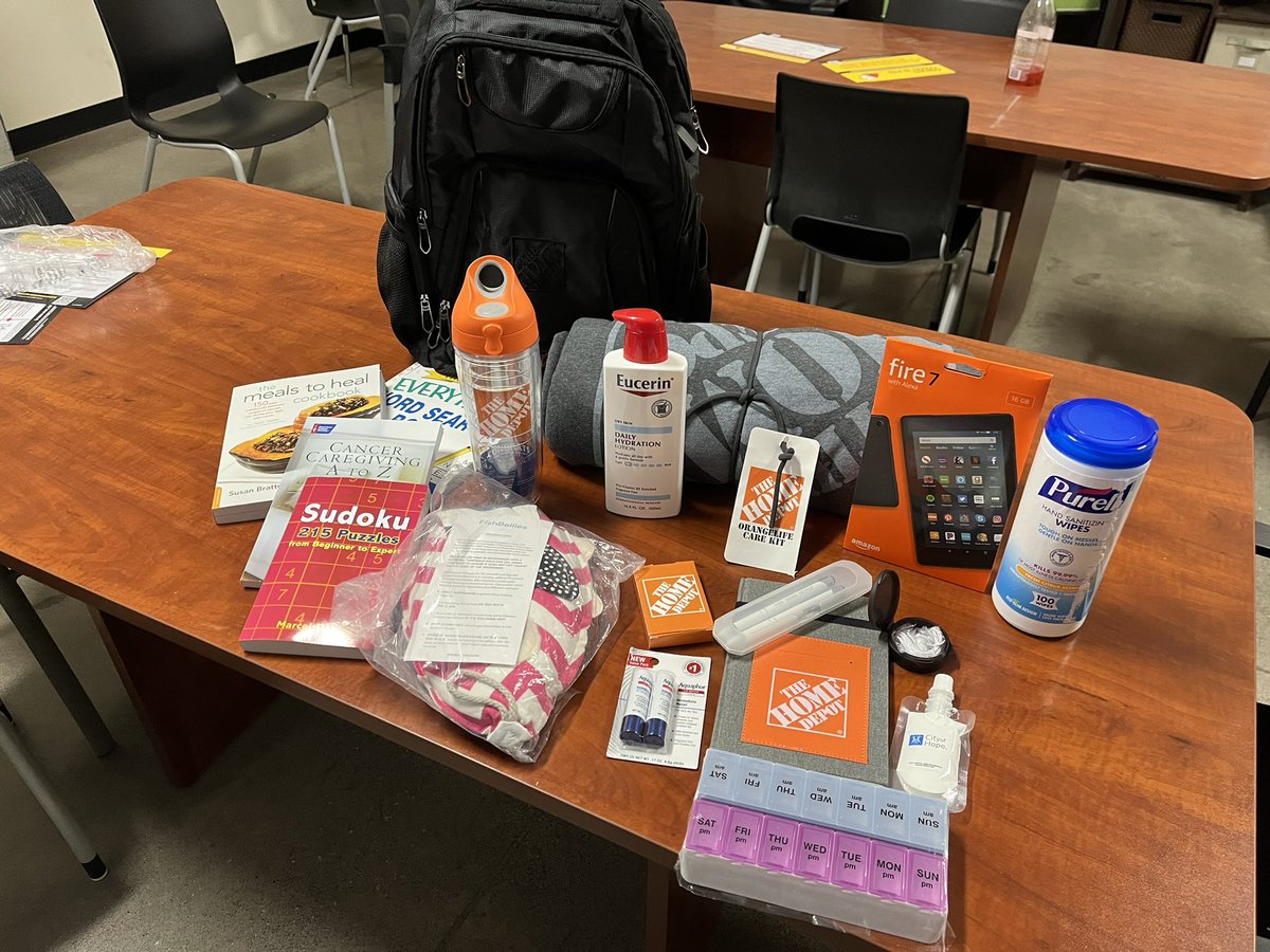 awmorris59's tweet photo. I am so proud that I can say that I work for such a great company! When I was diagnosed with cancer they sent me this wonderful care package! They also worked with me while I was going through my radiation treatments! I am now cancer free at this time! Thank you Home Depot! https://t.co/sNbPXXK8PH