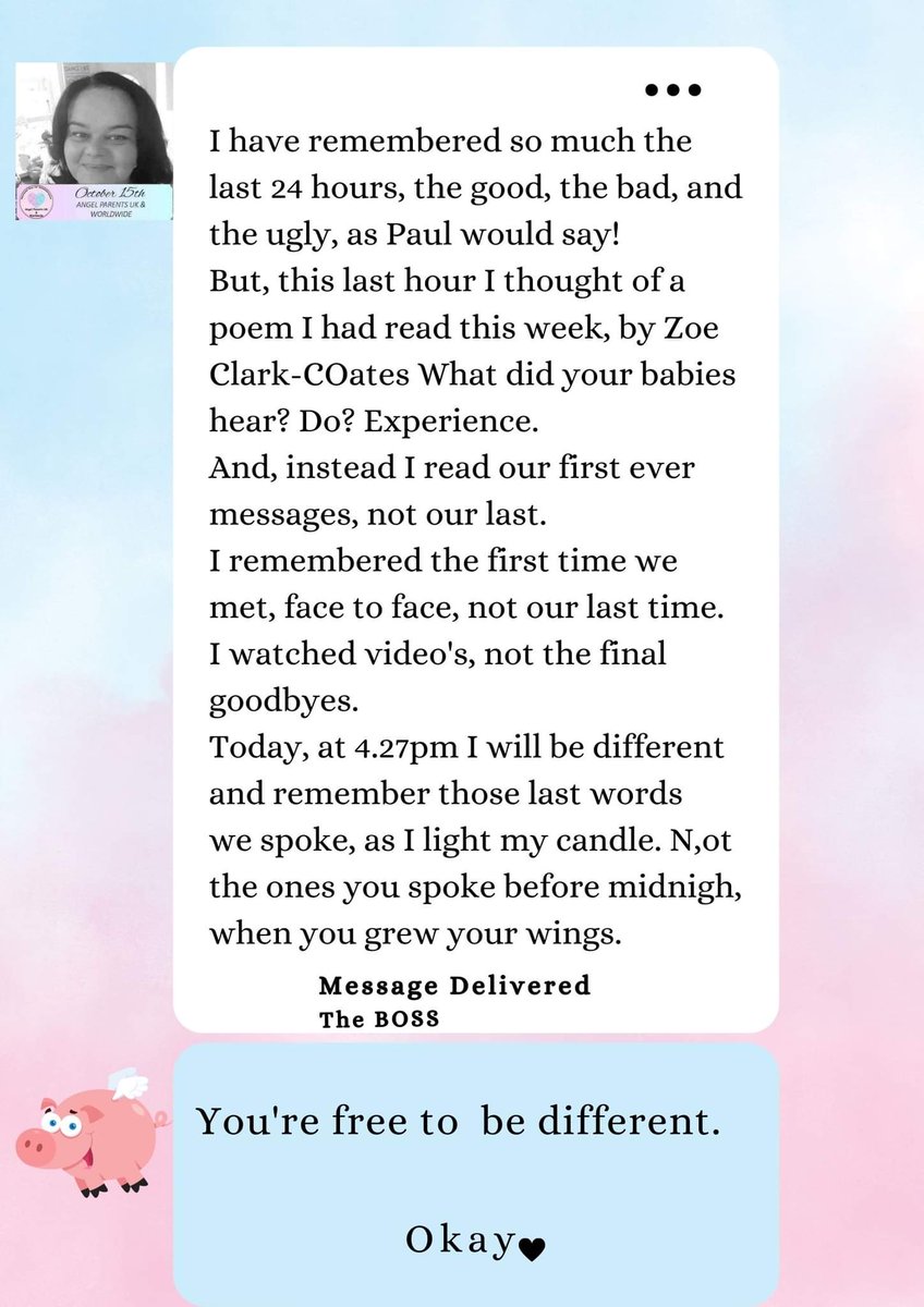 angel_parents's tweet photo. So I decided to join Uni online, pain bearable, notes, and plan done. To an afternoon reflecting and thinking of a poem written by @ClarkCoates
Thinking of Paul, and remembering my WHY today! So I typed a message I'd of sent instead. #whathealsyou #griefcycle #Babylossparent 🐷 https://t.co/6mBEQc6RTN