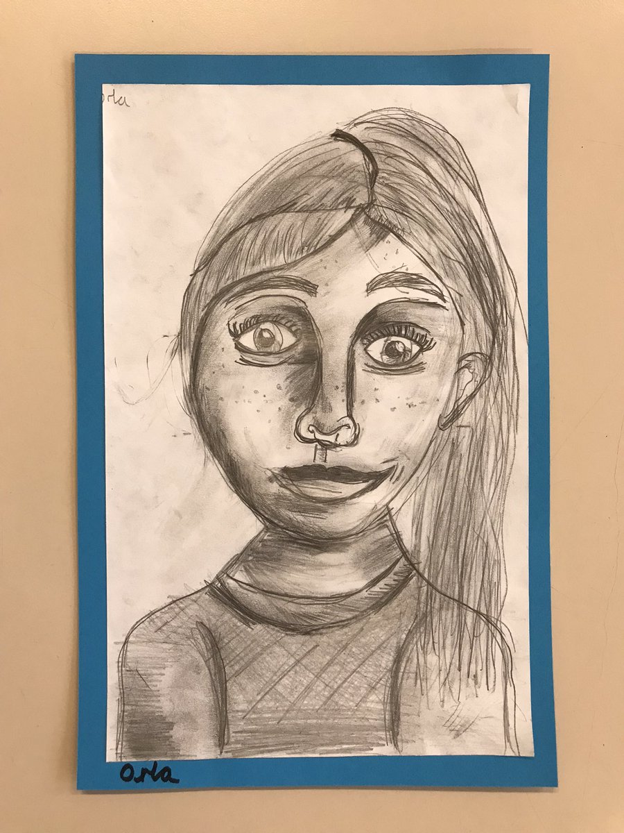 melrose_ps's tweet photo. P7D have been learning to create tone using pencil. They have experimented with shading and cross hatching to create light, medium and dark tones. They used the skills learned to create these super self portraits! ✏️ #tonalshading #expressivearts #selfportraits https://t.co/gDBj0lqMh8