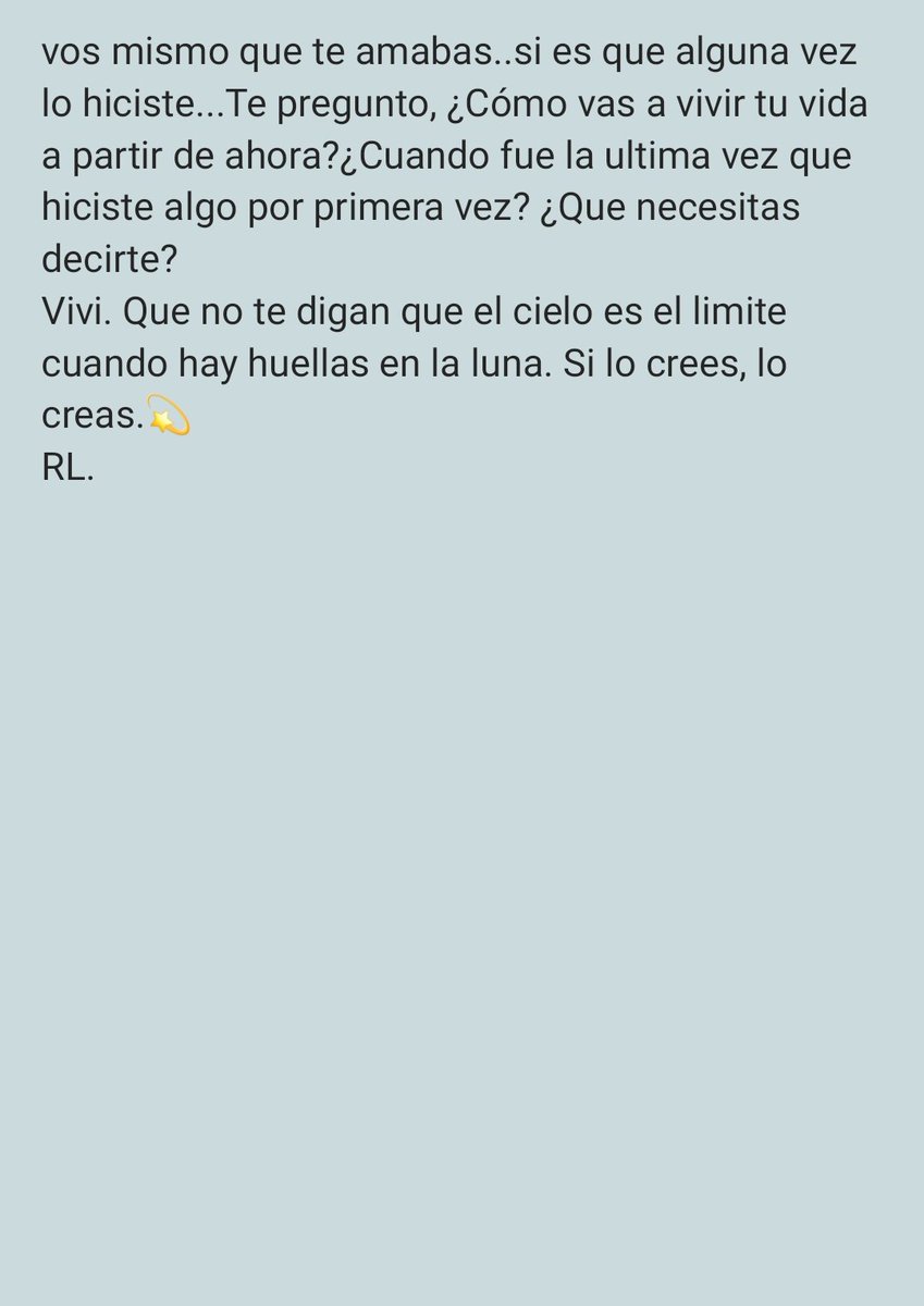 ¿Cuando fue la última vez que hiciste algo por primera vez?💫❤