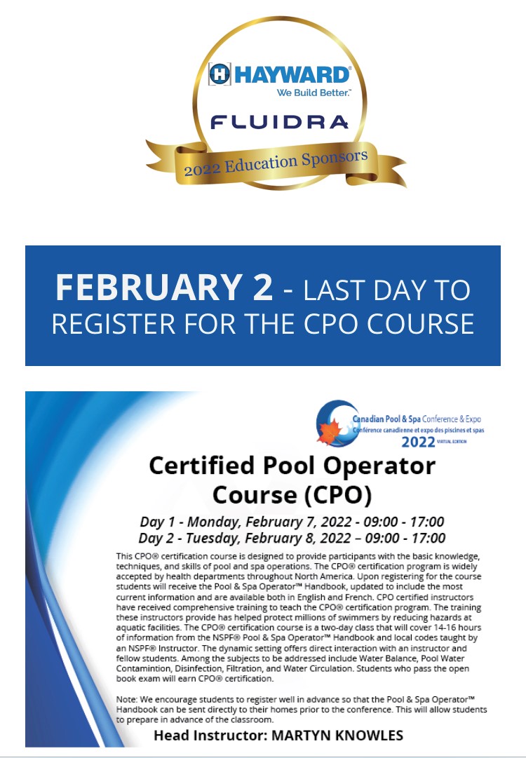 WEDNESDAY, FEBRUARY 2, 2022 is the last day to register for the CPO course.

TO REGISTER PLEASE USE LINKS BELOW:
2022 virtual packages (member) bit.ly/347S2j5
2022 virtual packages (non-member) bit.ly/3ggHBg9