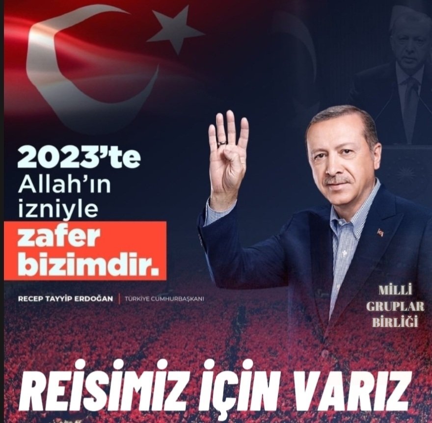 Kim, ne kadar engellemeye çalışırsa çalışsın, Ne kadar kötülük yaparsa yapsın, Ne kadar tehdit ederse etsin, Tayyip Erdoğan'ı seçtik yine seçeceğiz. REİSİMİZ İÇİN VARIZ 🤘🇹🇷