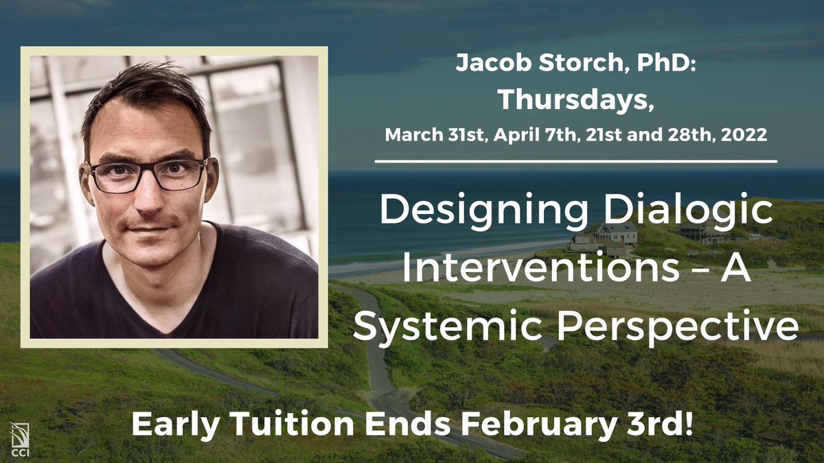 CC_Institute1's tweet image. Join us in March for @StorchJacob course in Designing Dialogic Interventions – A Systemic Perspective

Early Tuition Ends February 3rd, so sign up quickly using the link below!
cape.org/bmi-series-cou…

#dialogicod
#systemicperspective
#systemicconsulting
#designing
#interventions