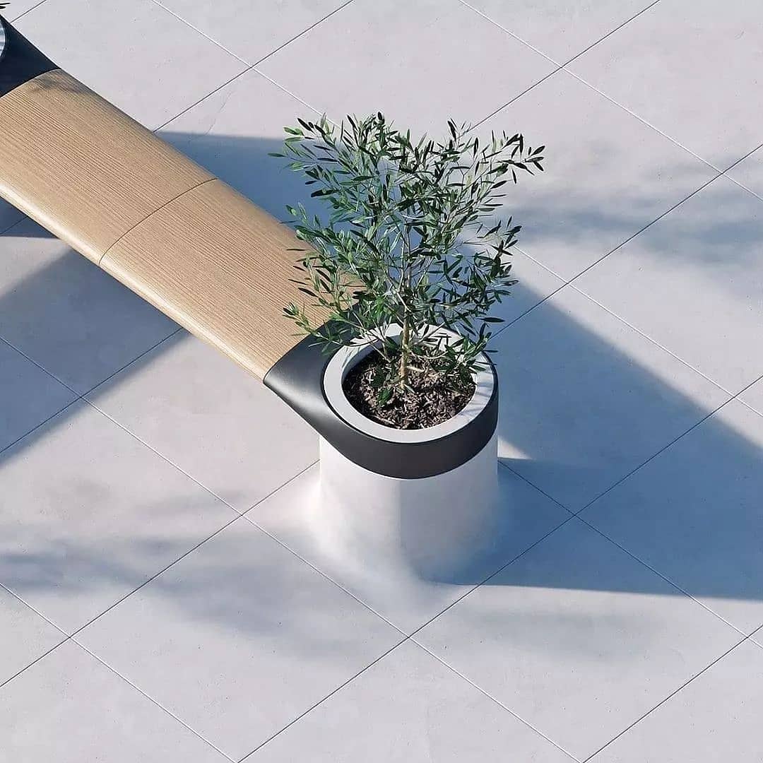 Buchigladness's tweet photo. Mass Urban Furniture 

Concept: Modular public bench concept solution 

Materials: Concrete for bench legs and modular aluminum components, extruded metallic bases for the seat, and a wood epidermis for the comfort of use. https://t.co/sovgXTSJUG
