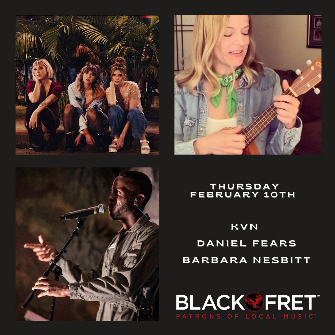 But where are the shows?! And how do I attend one?! 

Become a Black Fret member to find out 😉: blackfret.org/learnmore/

<a href="/kvnrules/">KVN</a> 
<a href="/Barbara_Nesbitt/">Barbara Nesbitt</a> 
Daniel Fears

#blackfret #music #livemusic #austintexasthings #austintexasmusic