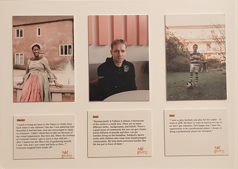 HFGiving's tweet photo. Humans of Hammersmith & Fulham is a gift from @HFGiving to the community - showing the people of H&F in all their glorious diversity. It's back for 2022 at @Fulham_Palace Historic Rooms until March 10. It's FREE and open daily 10.30-4pm.
#HumansHF #HFGiving #SocEnt https://t.co/irnVA0oave