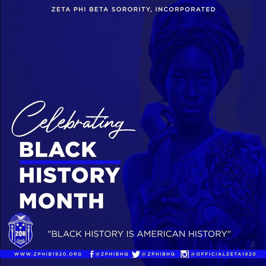 PiSigmaZeta's tweet photo. Zeta Phi Beta Sorority, Incorporated is celebrating Black History Month and Black excellence. Black history is American history. 
#zetaphibeta #zphib #blackhistory. https://t.co/Rt8J5AcaLd
