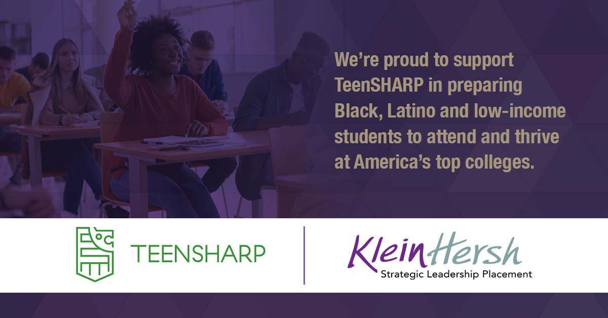 This month we are proud to partner with the amazing @TeenSHARP to help minority students get into top-tier colleges and universities. Together we can support our future leaders. Click to learn more teensharp.org #KHCares
