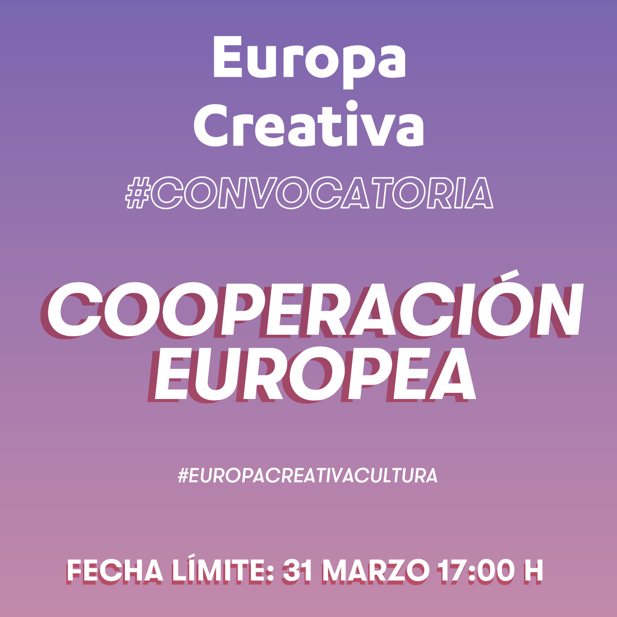 🙌¡Se abre convocatoria de Cooperación Europea!
 
Apoyar la capacidad de las ICCS para promover  iniciativas que fomenten la inclusividad, la reducción del impacto ambiental y la igualdad de género es el objetivo principal de esta acción.

🗓️31 de marzo
🔗bit.ly/COOP22