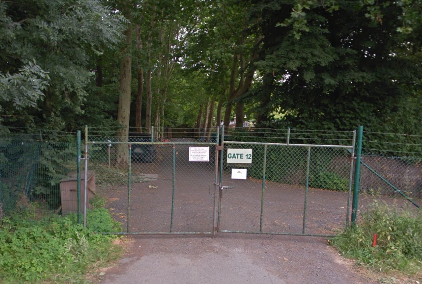 5.11.1917. A solitary soldier on the "corduroy road" through Hooge Chateau Wood.  The road still exists as one of the service access roads to the Bellewaerde leisure park, which takes up most of the chateau grounds today. Then and now.