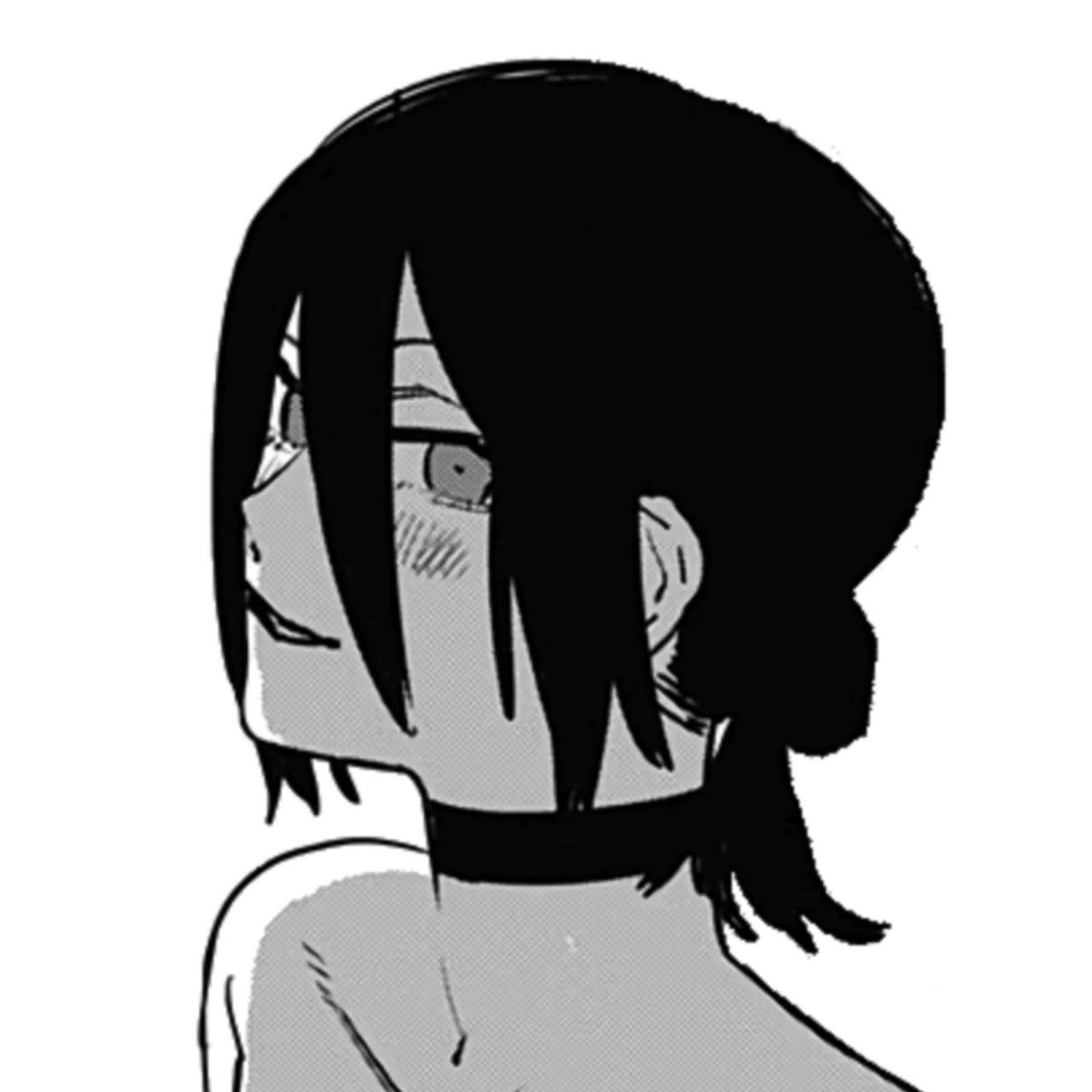 ⠀ 
 ❝  You’re right to not be. . . 

     . . . it’d be over quickly.  ❞

     Cue a gentle chuckle, dull 
     eyes analyzed the Goddess,

 ❝  You know— You’re actually 
     cute when you’re defensive.  ❞

⠀