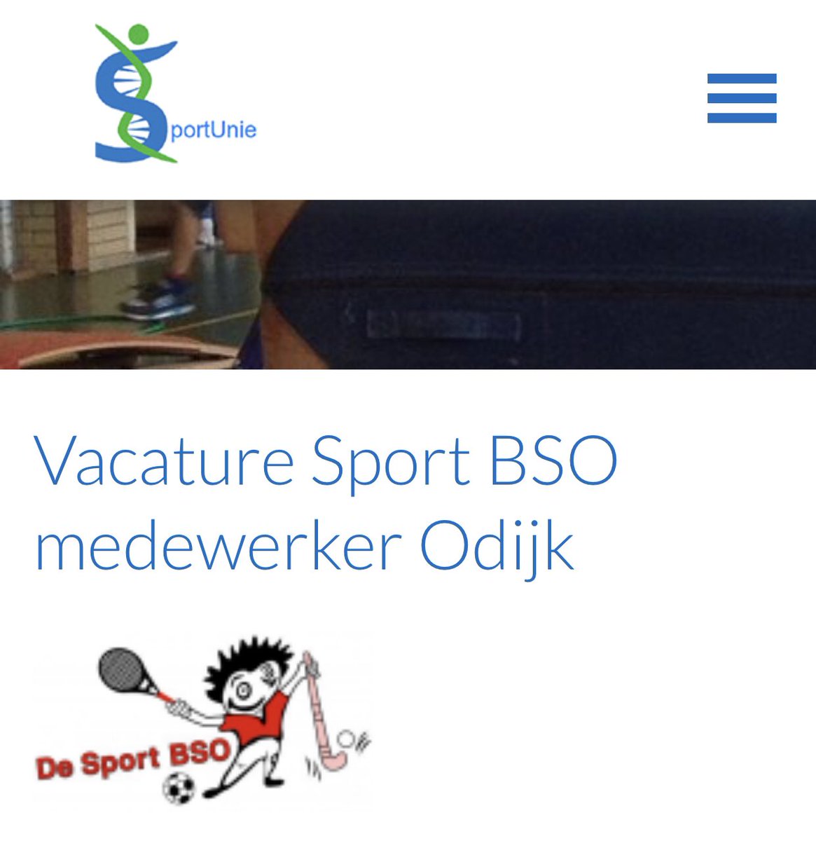 Startende #Sportkundigen en #MBO-ers #Sport en #Bewegen opgelet!

Pak jij deze gave kans om te werken op een Sport BSO in #Odijk - #utrecht .

Bekijk deze gave functie 🙌

sportunie.nl/vacature/vacat…

 #sportkunde #cios #sportvacatures #mbo #sportenbewegen #werkenindekinderopvang