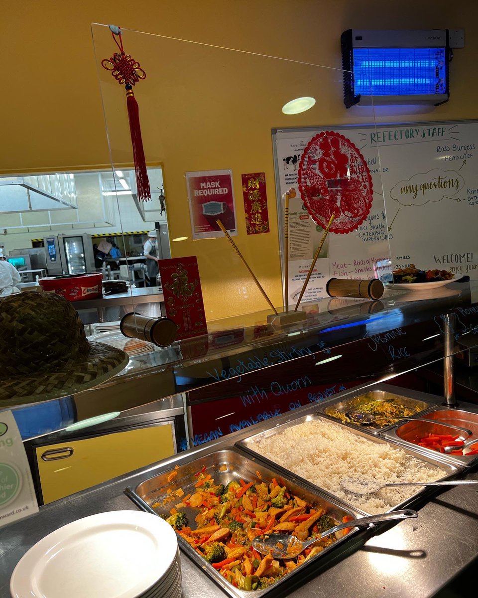 gordonstoun's tweet photo. Chinese New Year in the refectory - amazing menu including oriental beef, sweet and sour veg, sesame soy glazed cabbage, jasmine rice, crispy golden salt and pepper chicken wing and vegetable stir fry. To name but some of what was on offer! #yumyumyum https://t.co/dK9X3P5P9B