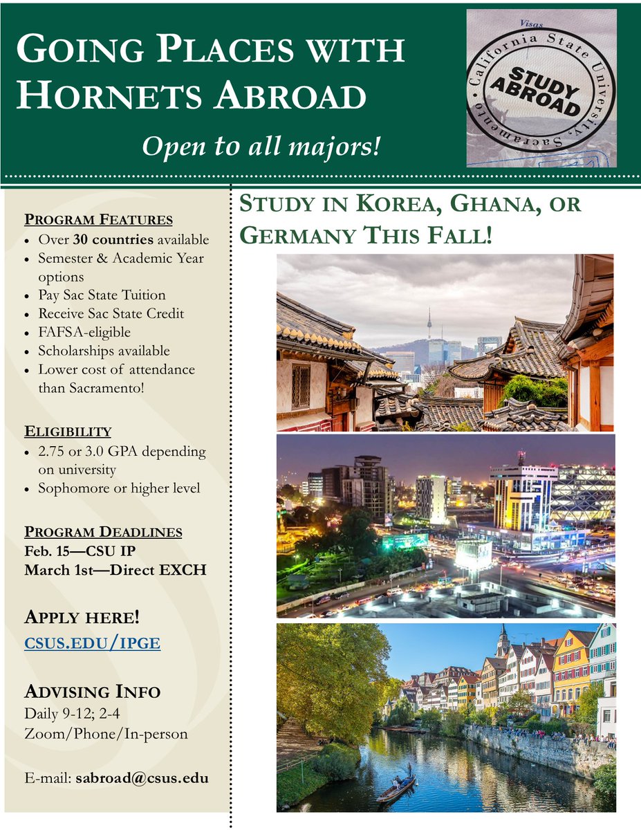 Do you want to study abroad this fall?  We have programs open to all majors, and there is still time to apply!