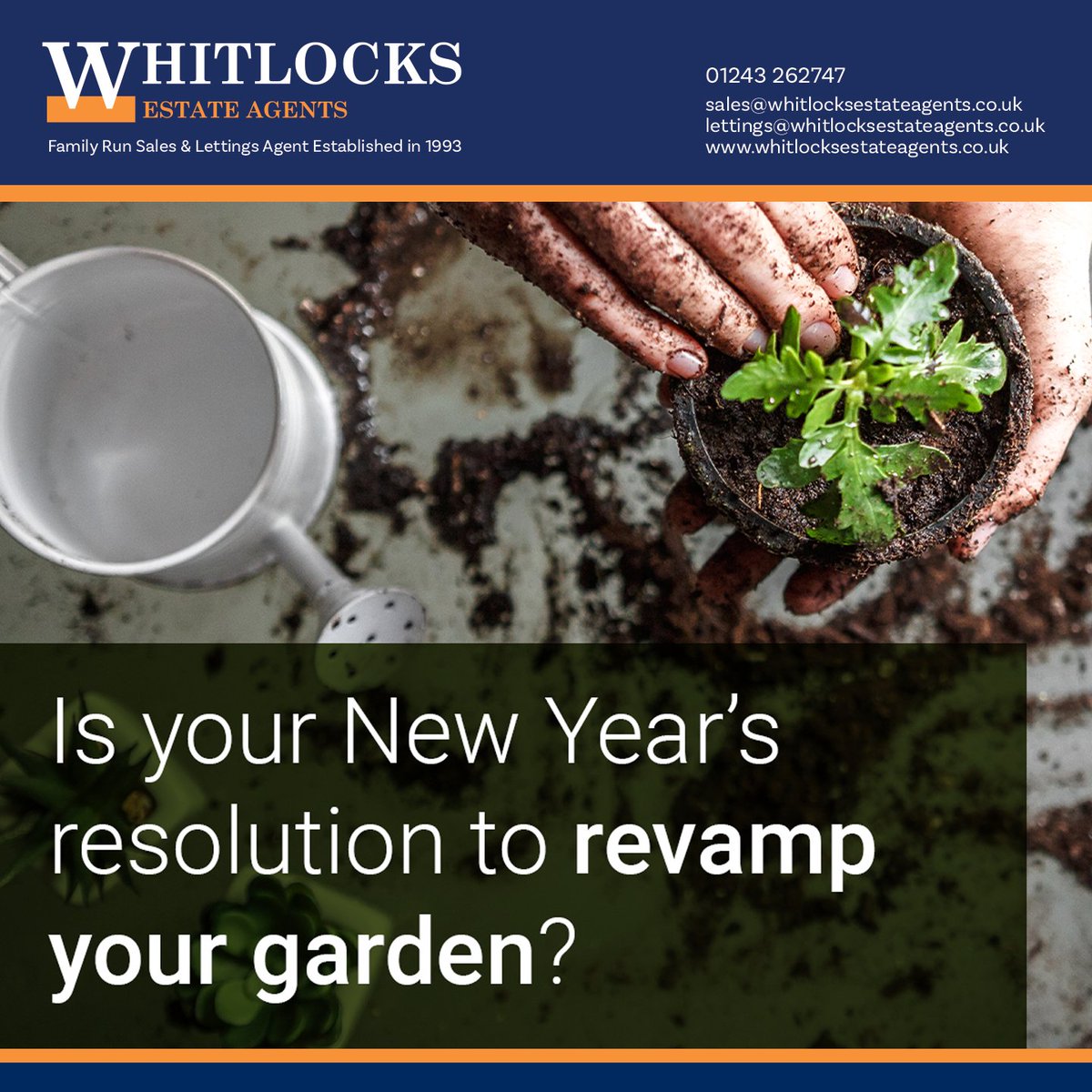 Are you looking to spend more time in your garden in 2022?
Here are a few tips for getting started: rhs.org.uk/advice/in-mont…

If you're searching for more garden space, browse our properties for sale here: whitlocksestateagents.co.uk/property-for-s…
