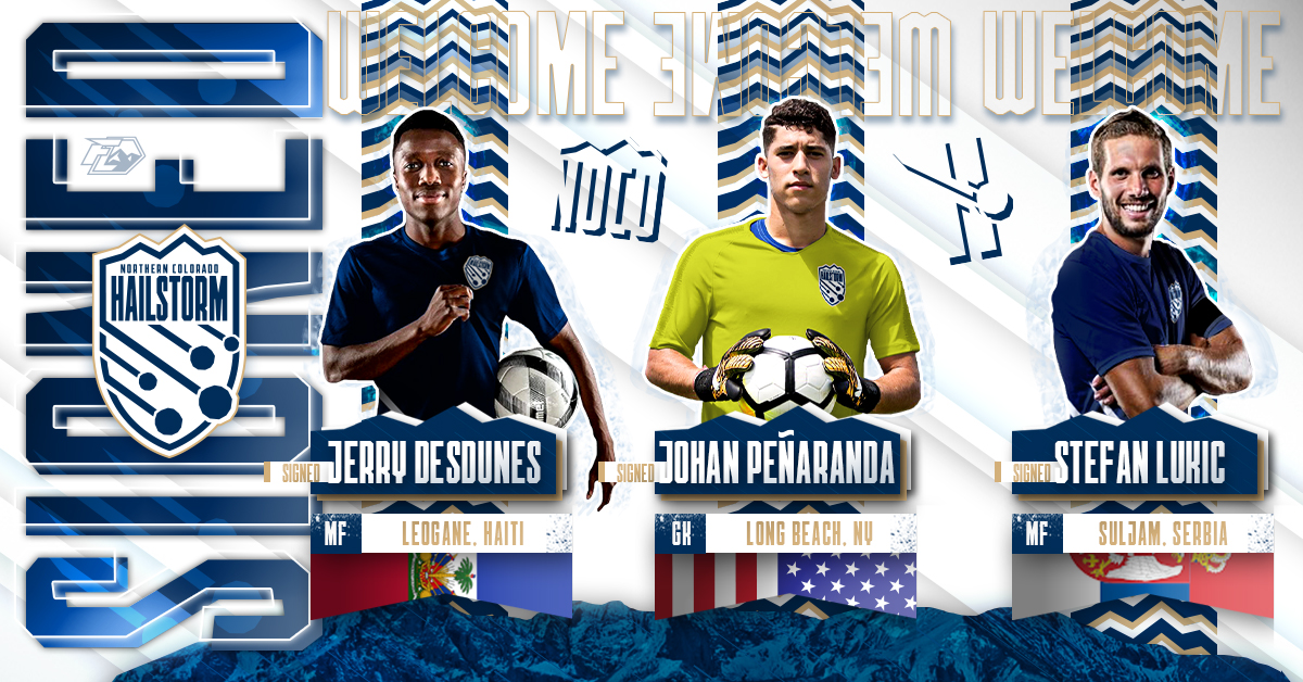Welcome to NoCo!
❄️Johan Peñaranda, 2017 Generation Adidas Cup Golden Glove/USMNT U-19 GK
❄️Stefan Lukic, once on Barca &amp; Inter's radars, scored 24 Gs &amp; 43 As in 38 collegiate starts
❄️Jerry Desdunes, explosive player with USL League Two &amp; NISA experience

hailstormfc.com/news_article/s…