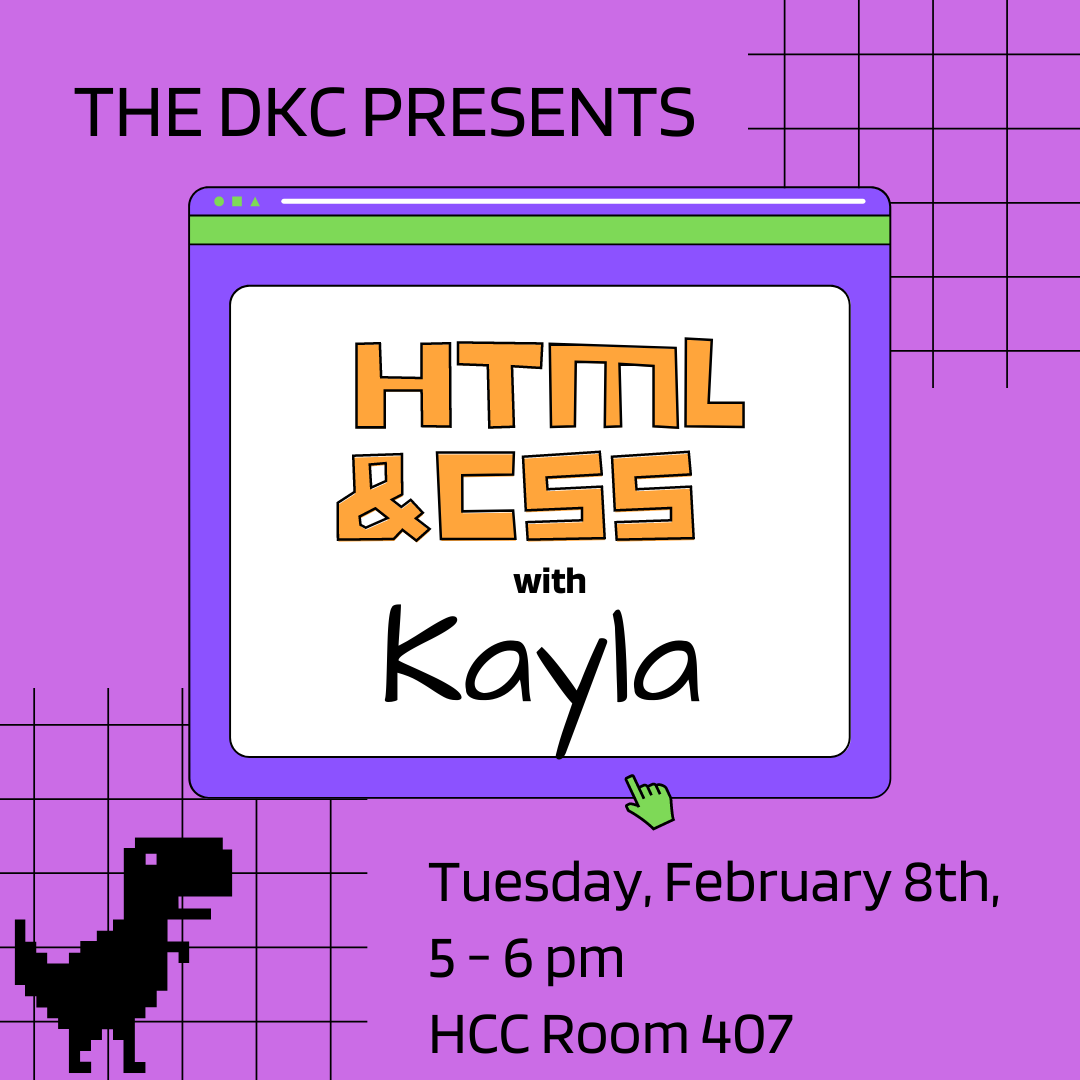 umwdkc's tweet photo. Have you ever wanted to build a webpage from scratch but didn't know where to start? Well, we have the workshop for you! 🥳

Join us on February 8th in HCC room 407 for our HTML &amp; CSS workshop! 😎 https://t.co/WRof8l0Yqs