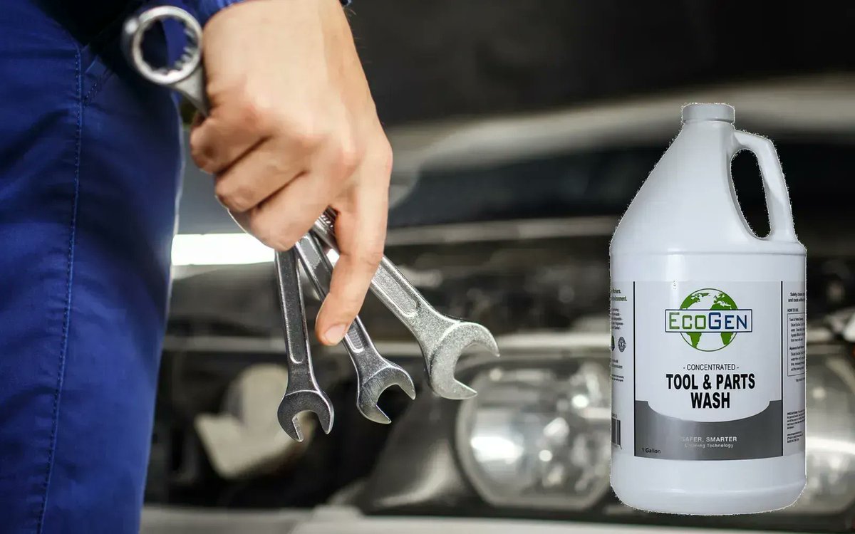 EcoGenCleaners's tweet image. Looking for a safer way to clean your dirty parts and tools? Try EcoGen's non-flammable, water-based #partscleaner.  Easy on hands with no harsh fumes! buff.ly/3Hlddgu  #ecofriendly #partswasher