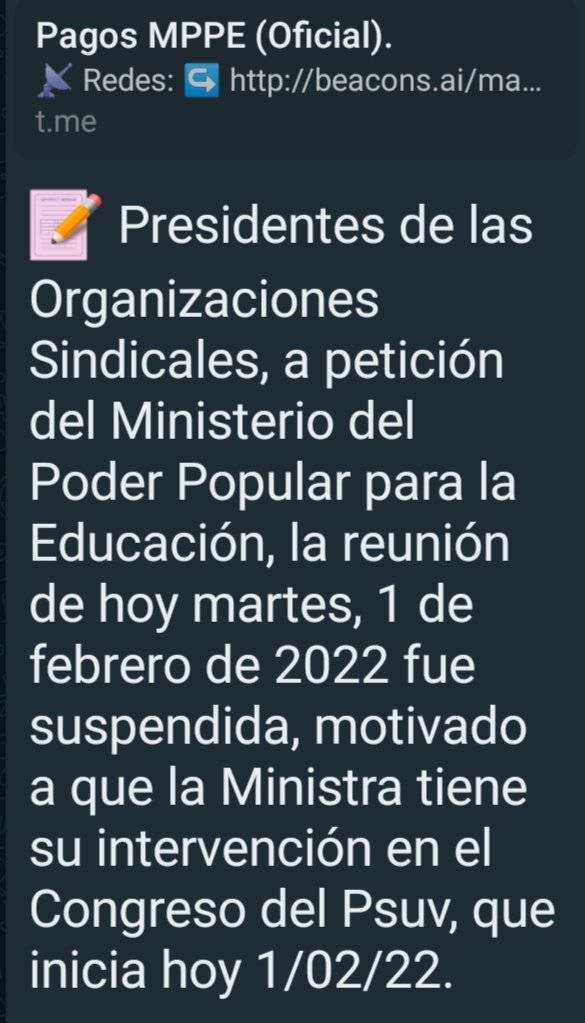 DDenuncian's tweet photo. Cuando "La Avanzadora" juzga que es más importante una reunión de jalabolas del régimen que reunirse para proseguir la discusión del III CCUUTTE, nos hace ver la  importancia nula que tienen los docentes y el hambre de sus familias para el régimen. Esto justifica cualquier huelga https://t.co/6KSGGMZuZ7