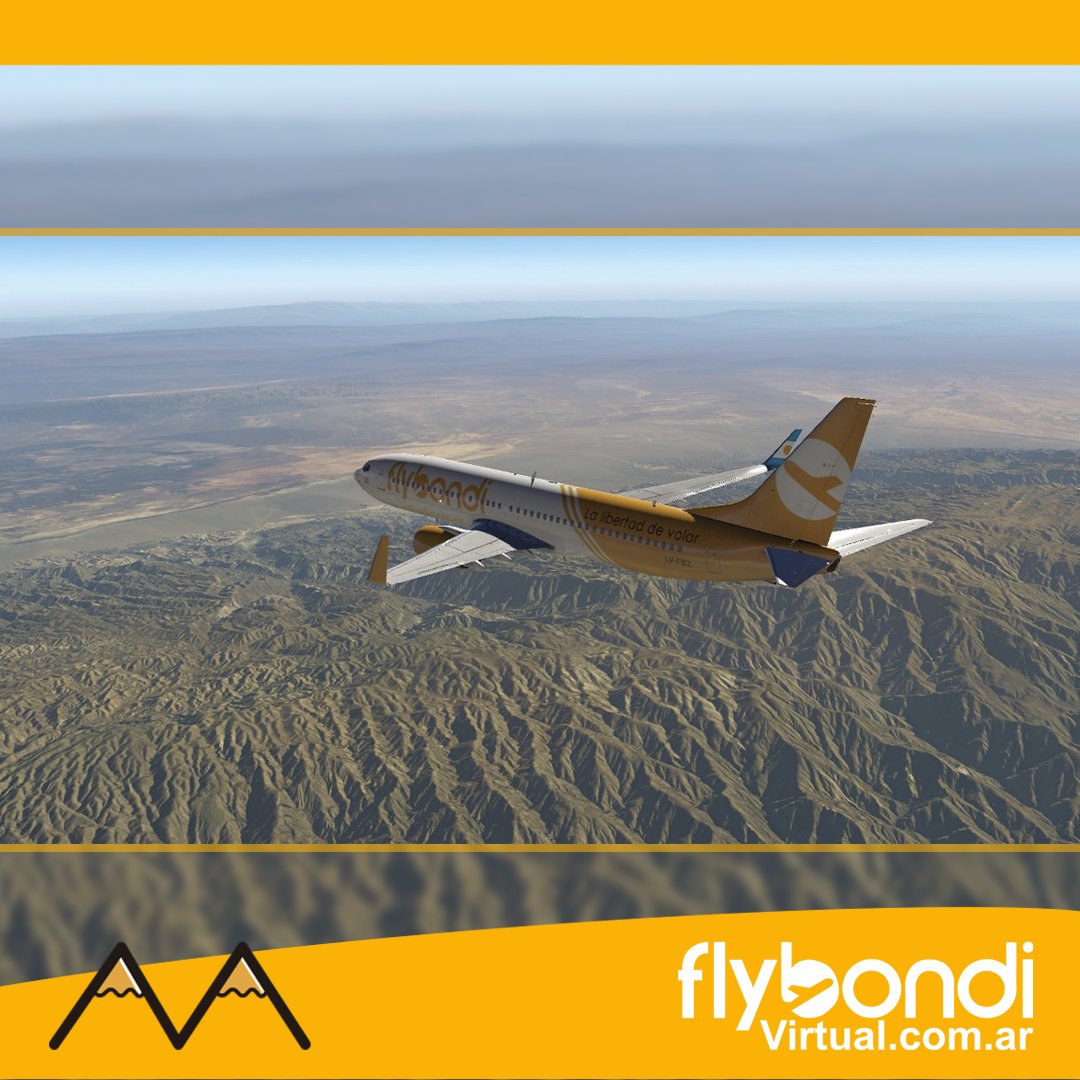 FlybondiV's tweet photo. Arrancando la semana con nuestro #martesdeaviones ✈️💛
.
.
#boeing #flybondi #flybondivirtual #simulacion #xplane11 #mfs2020 #fsx #p3d https://t.co/L9MNoyLDVL
