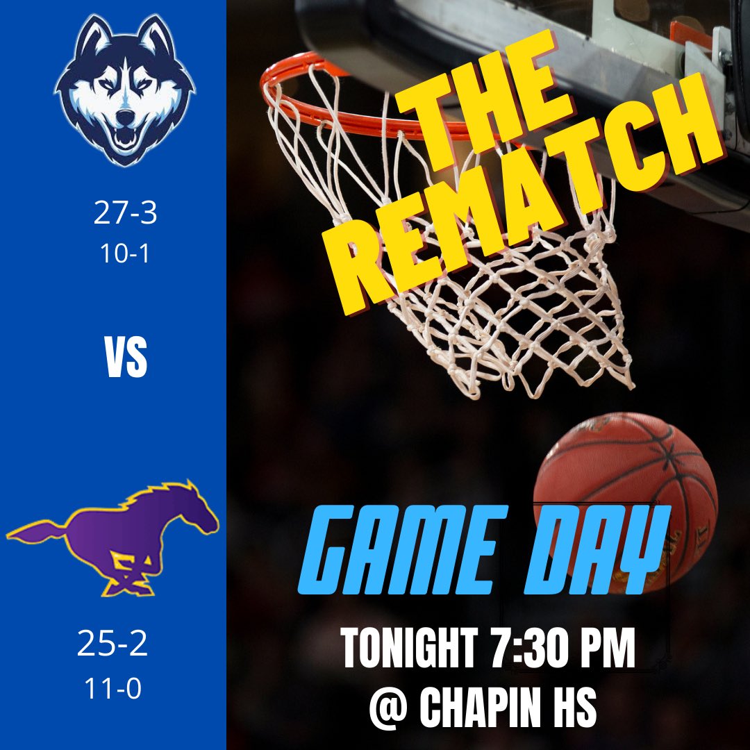 bigtimehoops's tweet photo. It’s finally here! The top two teams in El Paso are squaring off for a 2nd time. @BurgesGBB is traveling to @CHSLadyHuskies for a 7:30 pm matchup. It should be a great one! #EPproducts https://t.co/fPp4dhdlZA