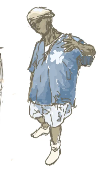 今日いつもよりたくさん描いたなこのおじさんお気に入りです 