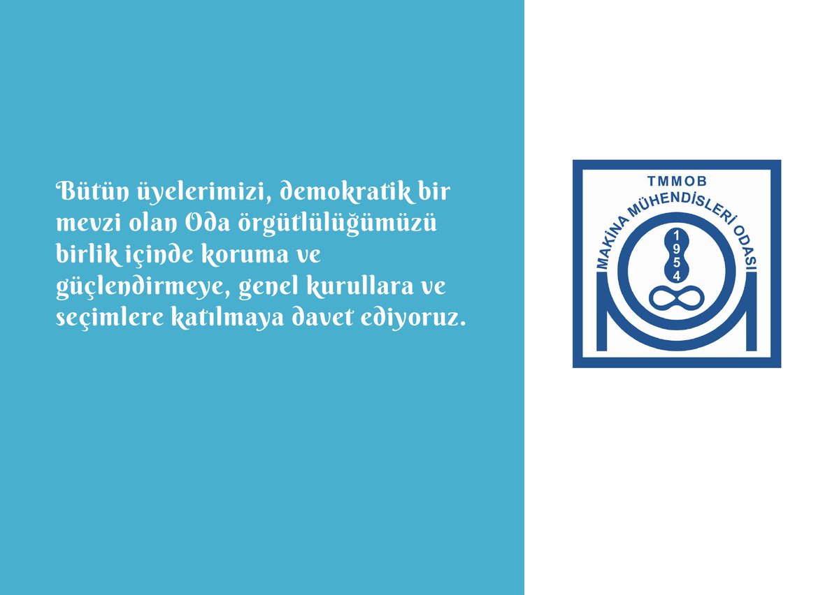 Antalya ve Kocaeli Şubelerimizin genel kurulları ve seçimleri 5-6 Şubat’ta, 15 Şubemizin genel kurulları ve seçimleri eş zamanlı olarak 12-13 Şubat’ta, Diyarbakır Şubemizin genel kurul ve seçimleri 19-20 Şubat’ta yapılacaktır.

mmo.org.tr/merkez/duyuru/…