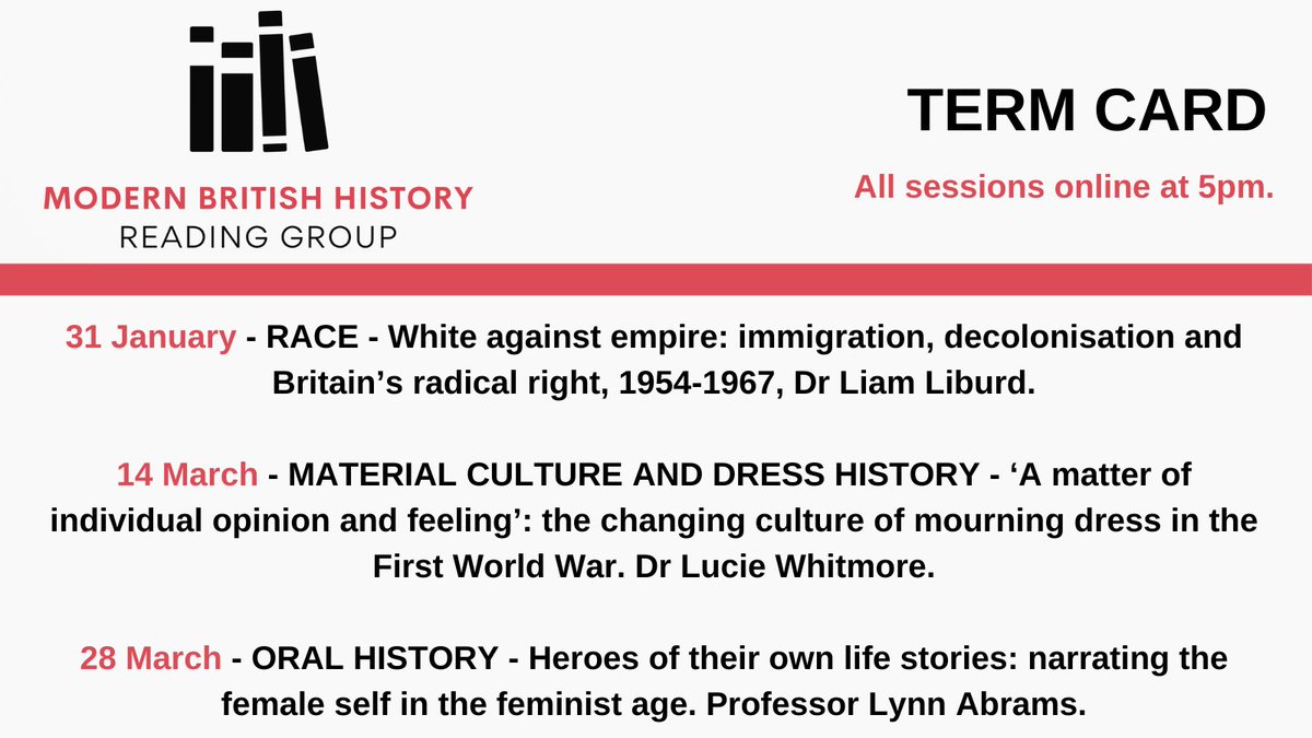 ModBritRead's tweet photo. After a wonderful first session with @LiamJLiburd yesterday evening, we’re thrilled to be welcoming along @LucieWhitmore and @Lynncabrams to our reading group this term.

SIGN UP to receive the readings and Zoom links here ⬇️

https://t.co/yiyqbBuhiT https://t.co/81SMSxAVXo