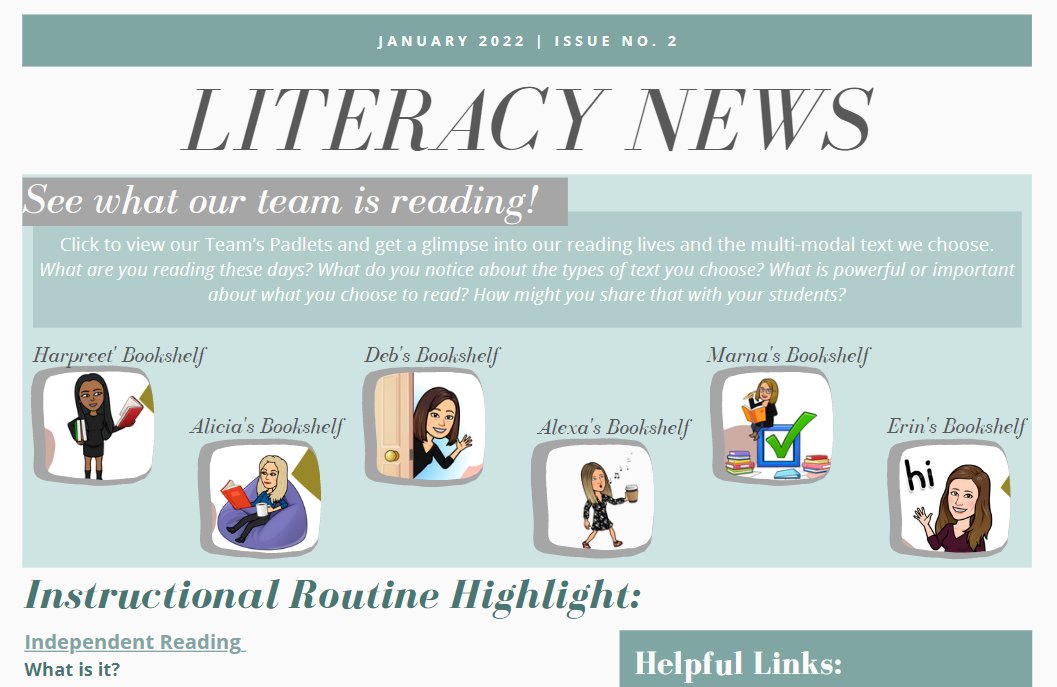 Hey @sd43 have you checked out the Literacy Newsletter yet?
It’s got fabulous resources, a book draw, spotlights on instructional routines, classroom connections and more! Check out the latest issue on the Literacy Sharepoint and keep checking back! sd43bcca.sharepoint.com/sites/LSLitera…