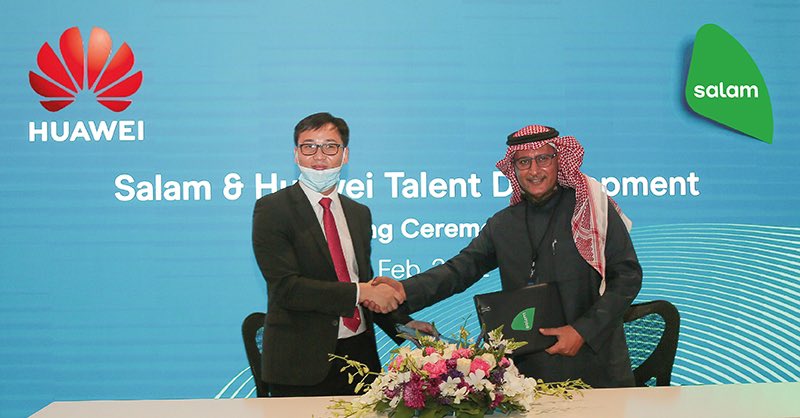 salam's tweet photo. Salam signs an MOU with @Huawei__KSA to boost the technical capabilities of Saudi talent at Salam through offline and online training on latest ICT technologies. 

@LEAPandInnovate 
#Salam
#WhereYouConnect #LEAP22 https://t.co/ZgIKvvCZlS