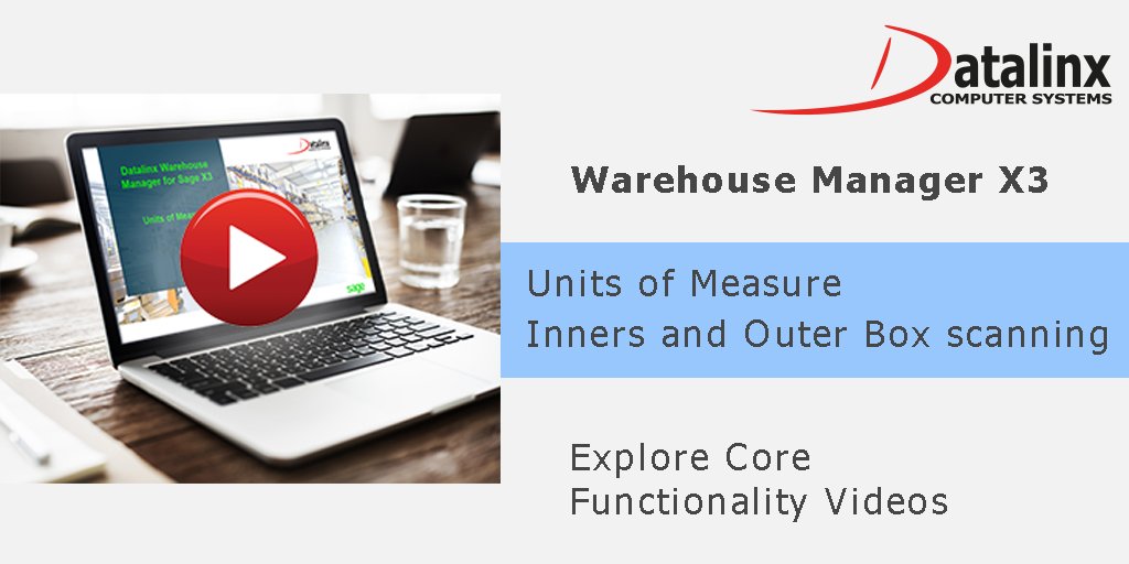 Using the Unit of Measure functionality in WHM X3 significantly reduces pick time. Mapped to #SageX3 packing units, by scanning the outer box barcode the full box quantity is automatically deduced from the overall pick quantity bit.ly/3Hjcw7a #wms #barcodes #logistics