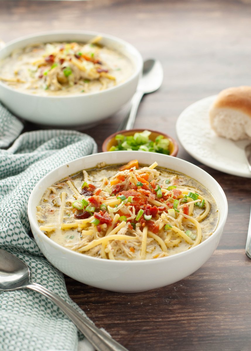 NEW: Crack chicken noodle soup that is GLUTEN AND DAIRY FREE. It's like chicken noodle soup on steroids because of the addition of ranch + bacon. Perfect for cold winter nights: allergyawesomeness.com/dairy-free-cra… #glutenfreedairyfree #crackchickennoodlesoup #soup