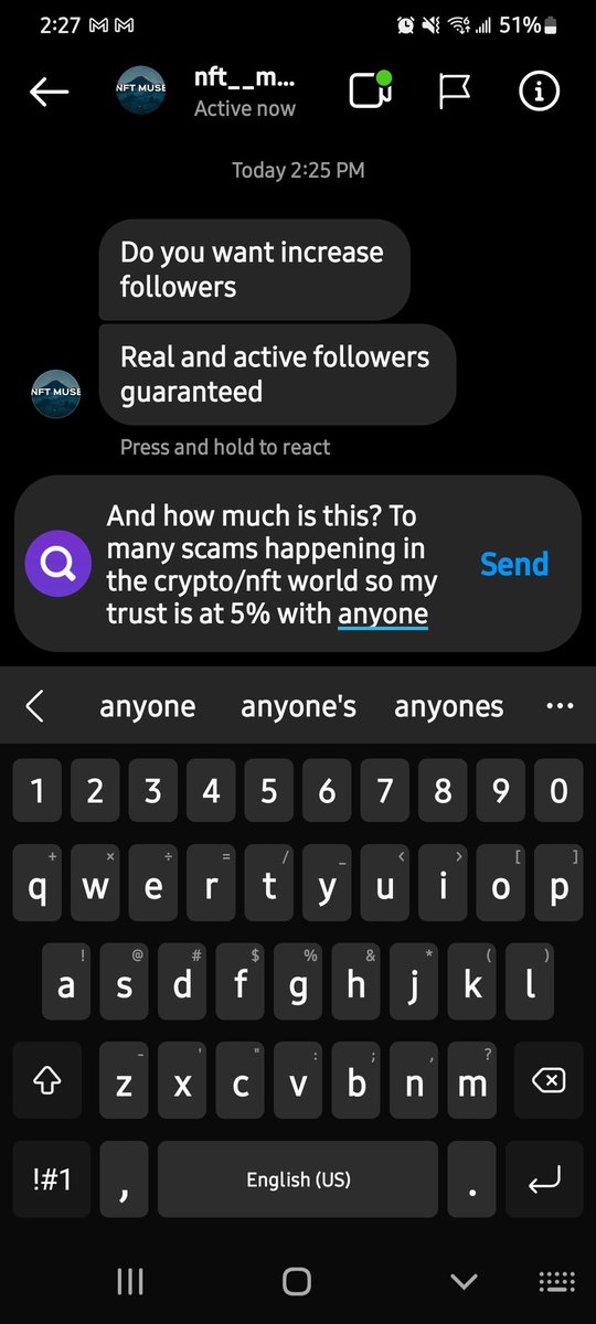 NFTCREATORZ's tweet photo. Are these people legit? I truly have no trust in the digital world #NFT #NFTCommunity #NFTs #NFTartists https://t.co/pKjSuUzHgh