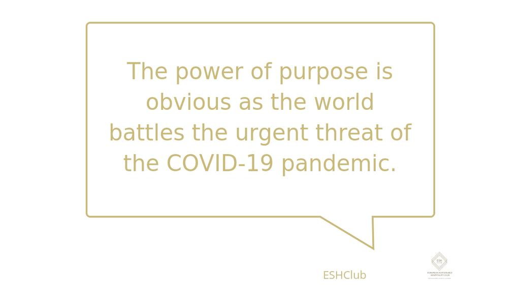 ESHClub's tweet image. Are Hospitality Leaders considering Purpose in the PostCOVID era?: lttr.ai/sWTT

#PostCovidWorld #SustainableDevelopmentGoals