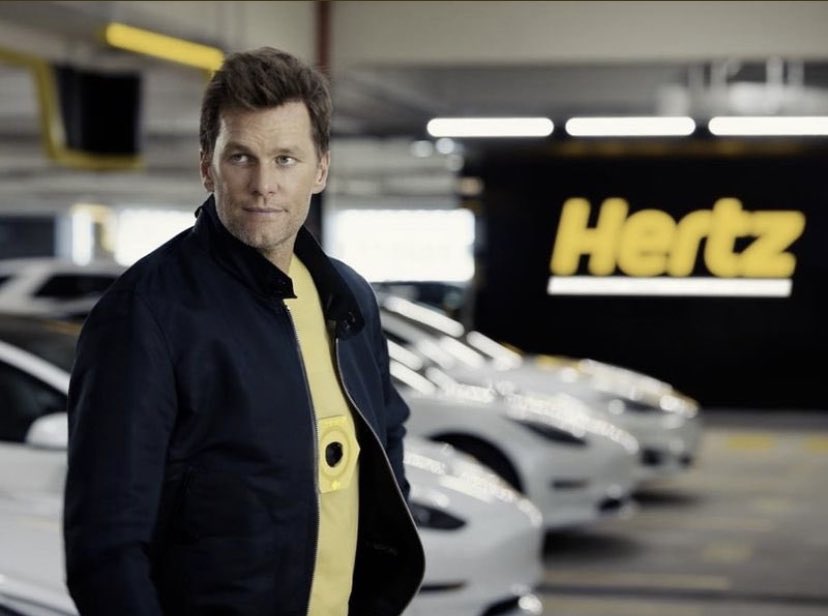 jfwujek's tweet photo. Part-time Tesla spokesman @TomBrady retires from football to focus on @tesla and @hertz @elonmusk @SawyerMerritt @wholemars https://t.co/ndfLq433fa