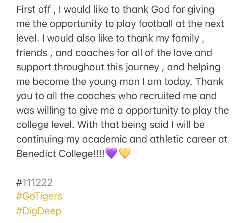 edt5_'s tweet image. 110% COMMITED💜💛 @GaffneyFootball @GaffneyStrong @kevinJking4 #111222