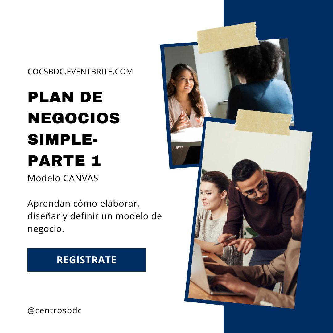 aprendan cómo elaborar, diseñar y definir un modelo de negocio. Un modelo de negocio es lo que define un negocio y su práctica. 

Registrate: cocsbdc.eventbrite.com

#negocios #pequenosnegocios #empresarios #seminarioenlinea #negocio #empresas #empresa #Empresario #Empresarial