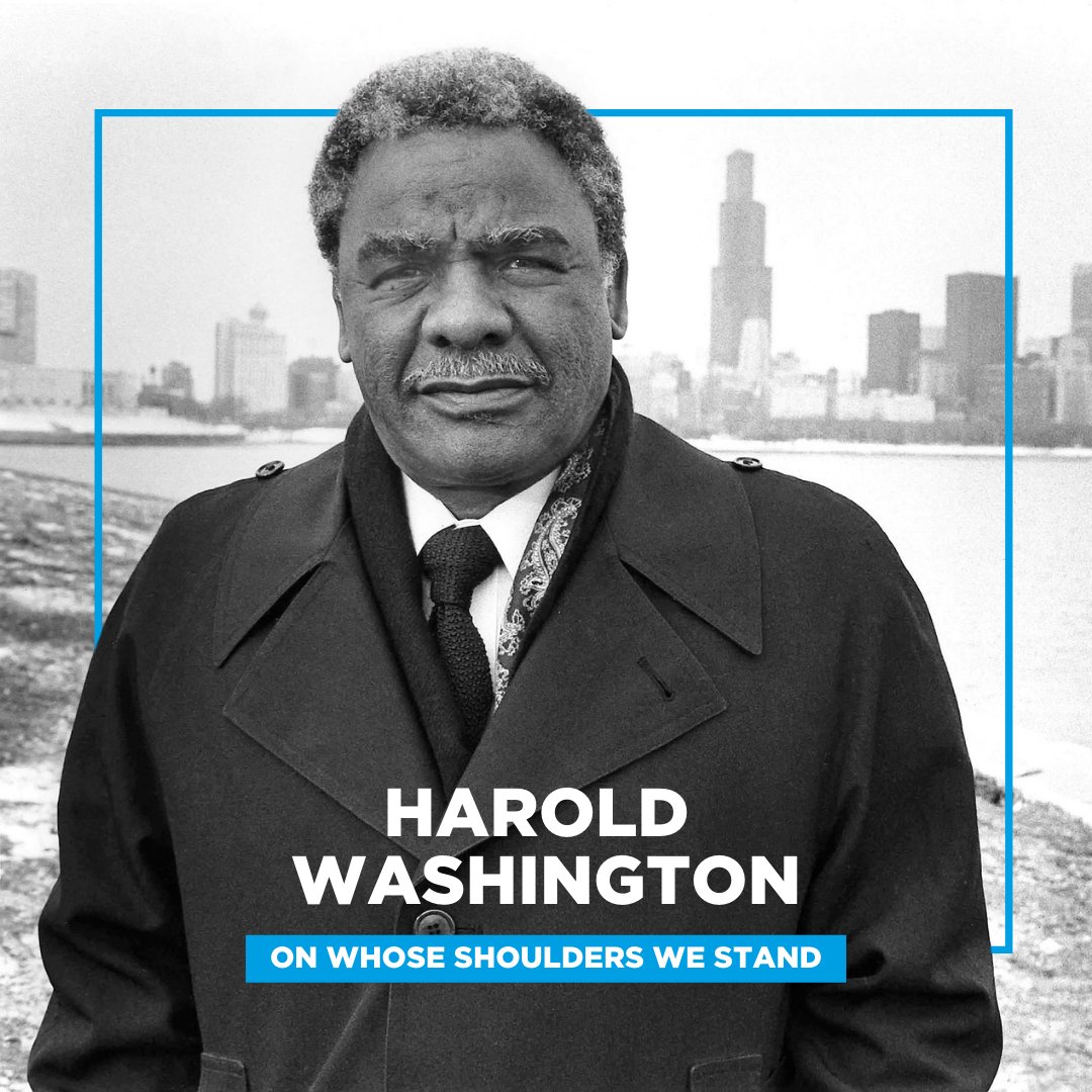 In celebration of Black History Month I will be sharing stories of those “On Whose Shoulders We Stand” starting with Mayor Harold Washington, the first Black mayor of Chicago. He inspired me to join local government and changed my life!! 📸 : <a href="/chicagophotog1/">Antonio Dickey</a>