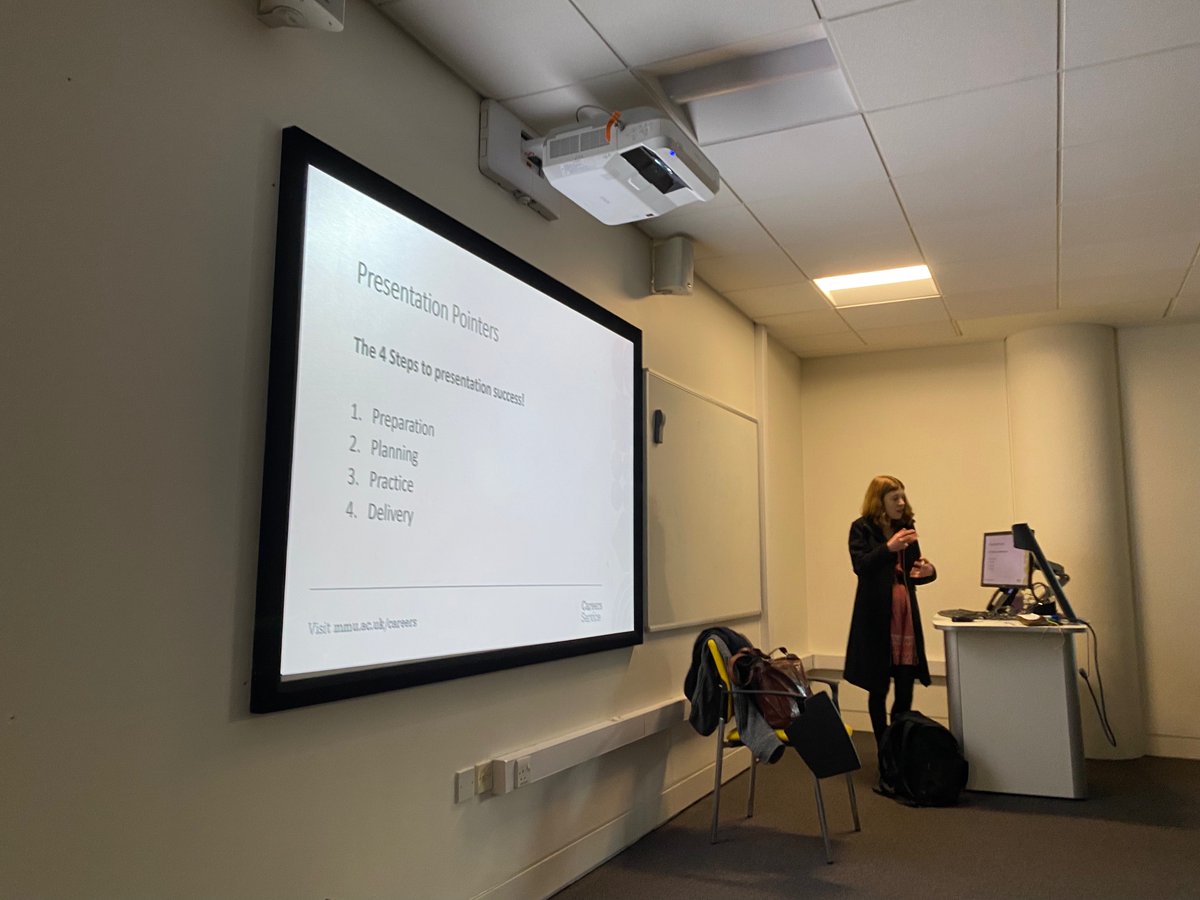 PerformanceMST's tweet photo. Great talk today from @EmilyvOldfield (Careers @ManMetUni) to our MA/MFA Contemporary Performance students about presentation skills, building CVs & using social media. Watch this space for our next MA Contemporary Performance takeover of Twitter. #takeover #professionalpractices https://t.co/DnozLASlbr