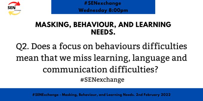 Does a focus on behaviour difficulties mean that we miss learning, language and communication difficulties? 